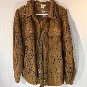 Women’s Lace Button Down Top